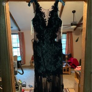 Black Lace Prom Dress!